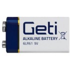 Baterie 9V (6LR61) alkalická GETI